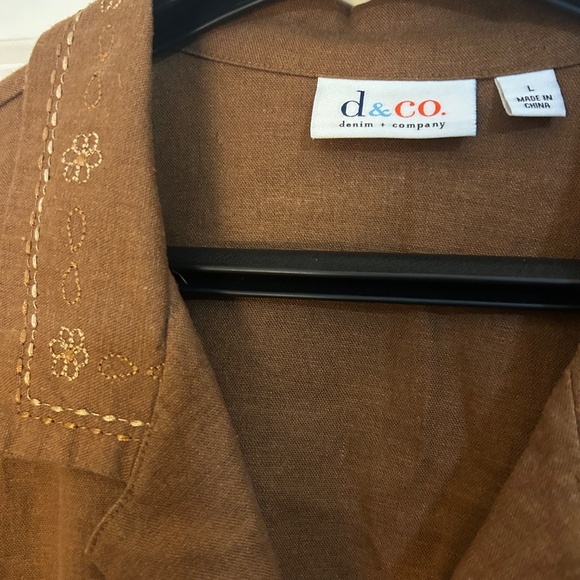 Linen Embroidered Shirt - Picture 2 of 5